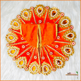 Shaneel Moti Stone Work Orange Laddu Poshak